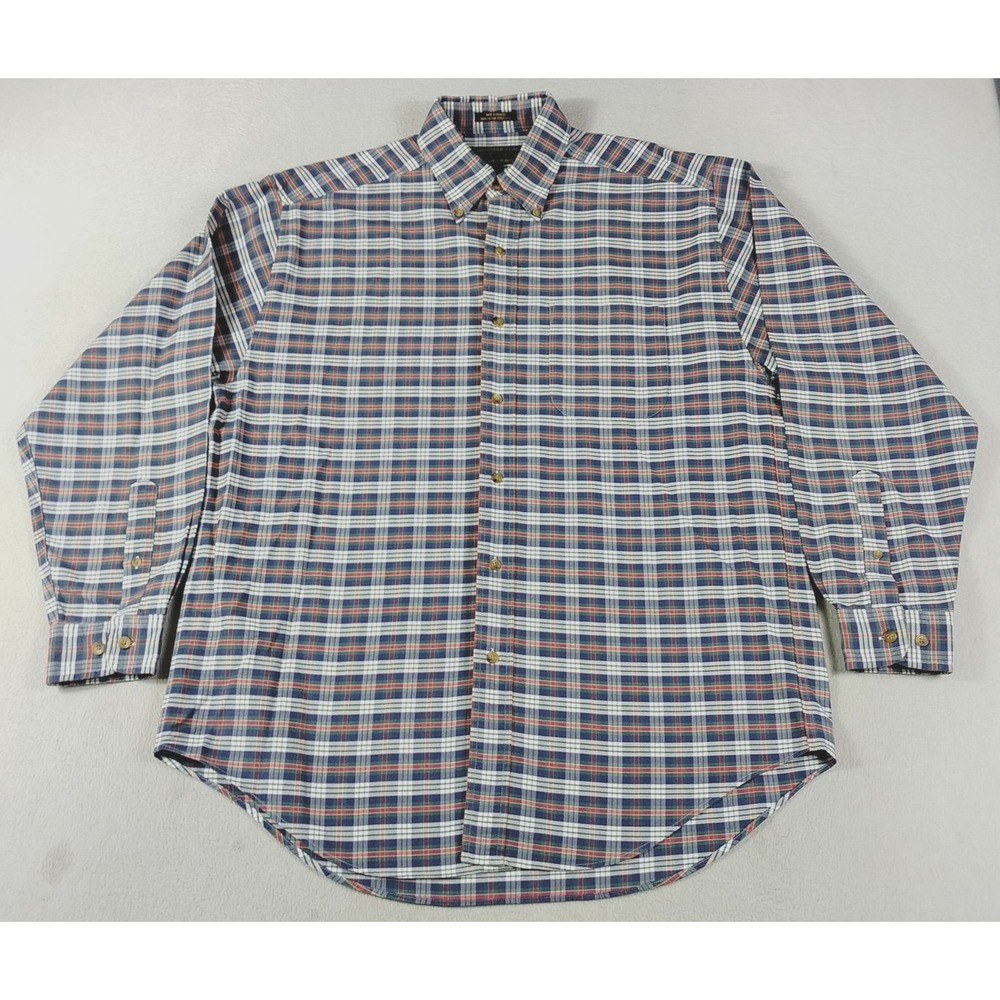 Vintage Alexander Julian Colours Shirt Mens Medium Blue Plaid Long Sleeve Office